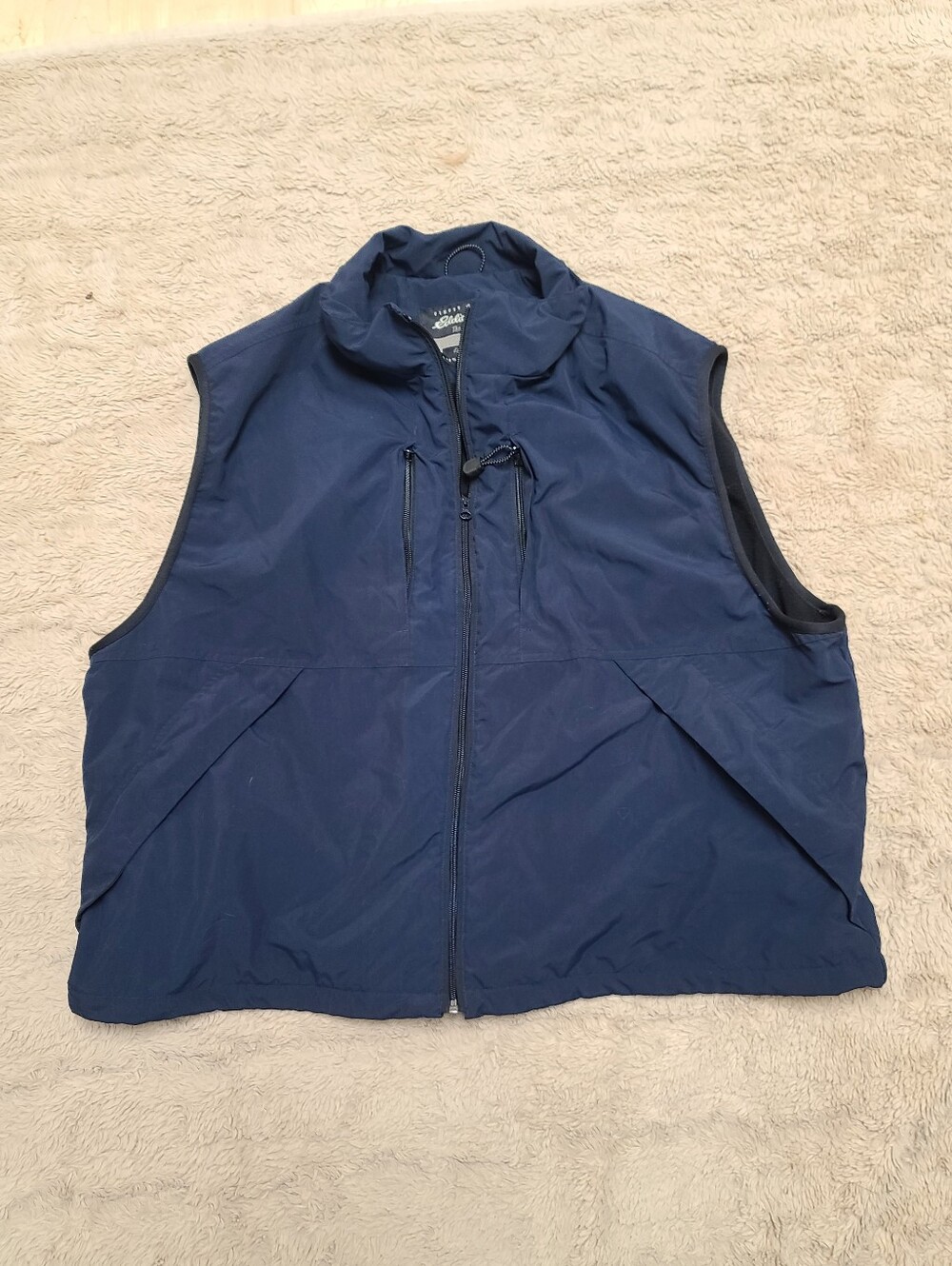 Eddie Bauer Men's Navy Vest, Full Zip, Utility Pockets, Fleece Lined, 2XL